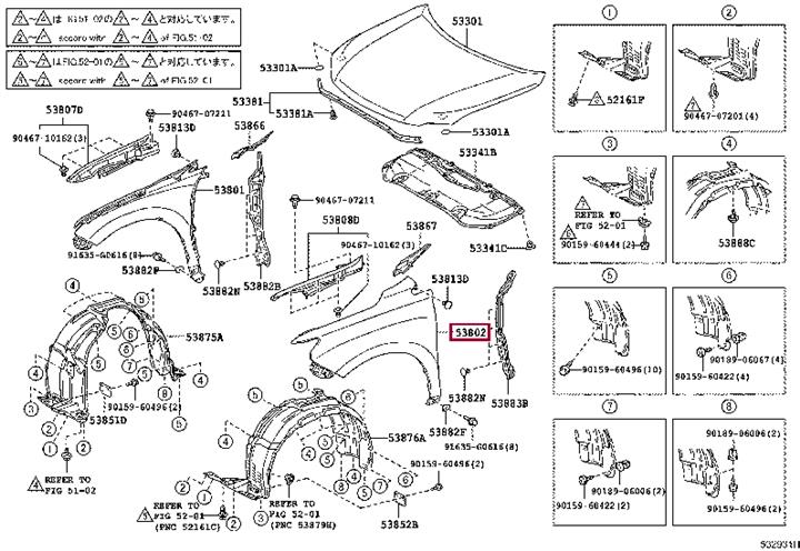 5381248130 Toyota Wing