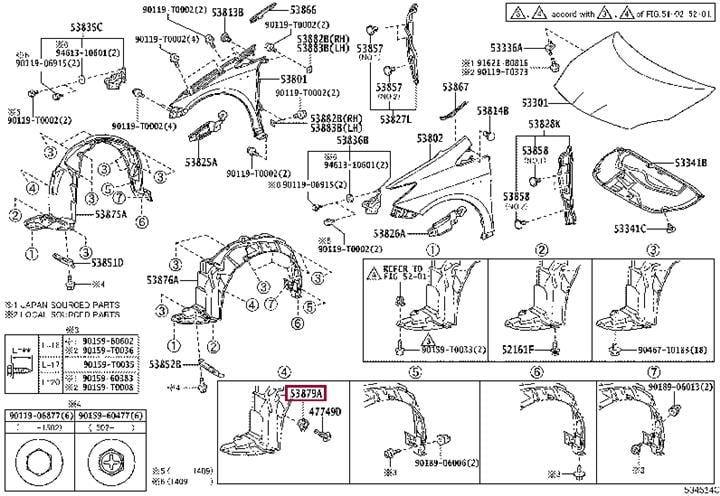 538790K010 Toyota Clip