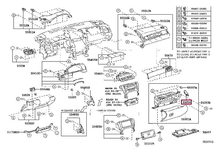 5505447010 Toyota Clip fastening