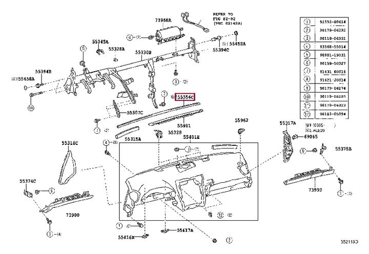 5535553040 Toyota Weatherstrip