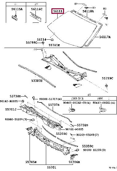 5610148121 Toyota Windshield