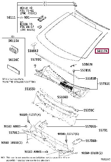 561170E060 Toyota Weatherstrip