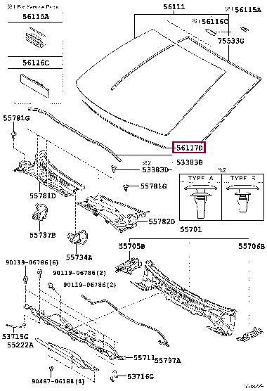 5611712300 Toyota Weatherstrip