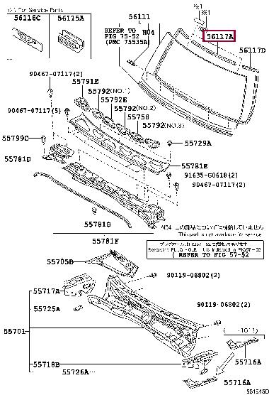 5611735140 Toyota Weatherstrip