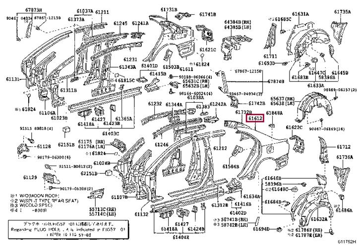 6161205130 Toyota Wing