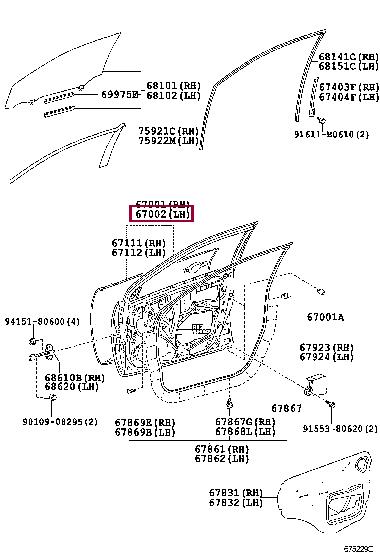 6700212A30 Toyota Door
