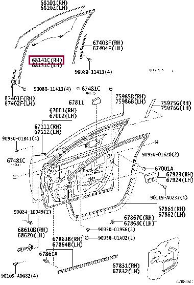 6814133110 Toyota Weatherstrip