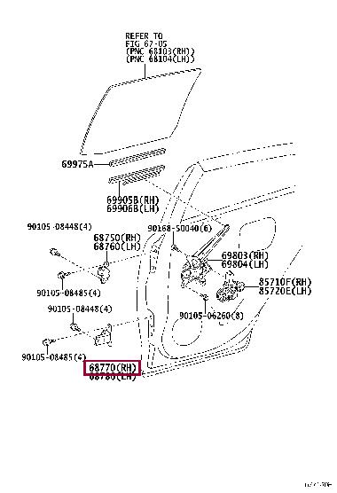 6877060040 Toyota Door hinge