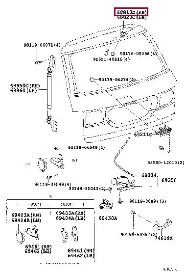 6881028040 Toyota Door hinge