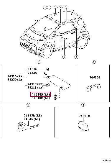 7434833040B0 Toyota Auto part