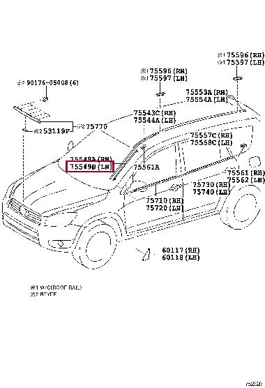7554942040 Toyota Weatherstrip