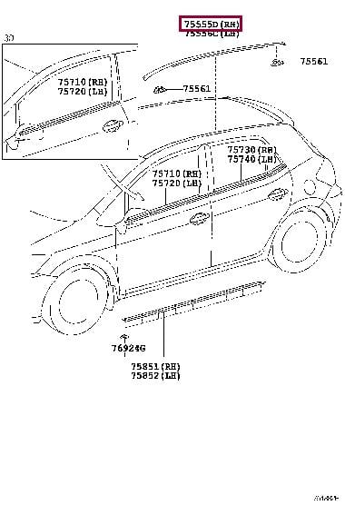 Buy Toyota 75555-02090 at a low price in United Arab Emirates!