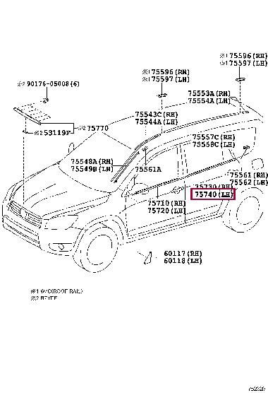 7574042031 Toyota Molding
