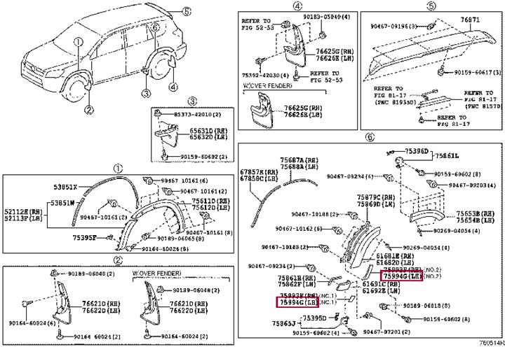 7599242060 Toyota STRIPE, QUARTER, FR