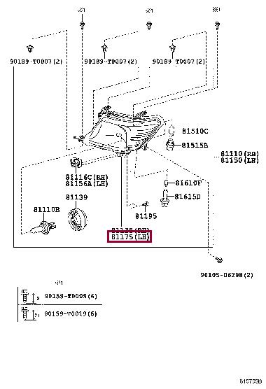 811700K401 Toyota Headlamp