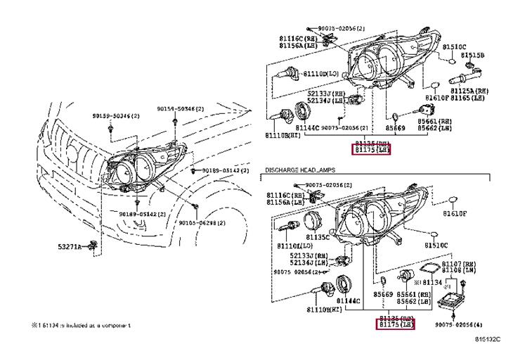 8118560J20 Toyota Headlamp