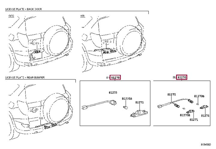 8127042081 Toyota LAMP ASSY, LICENSE