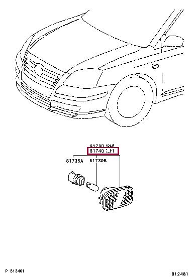 Toyota Running repeater – price 523 PLN
