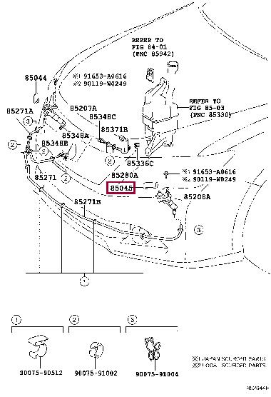 8504533080A1 Toyota Washer nozzle
