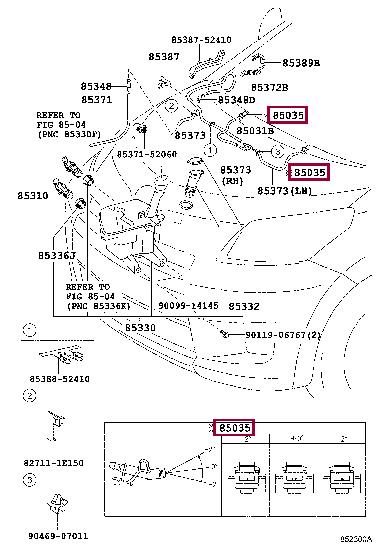 8538112320 Toyota Glass washer nozzle