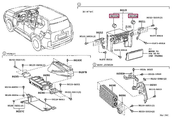 8612760040 Toyota KNOB RADIO RECEIVER