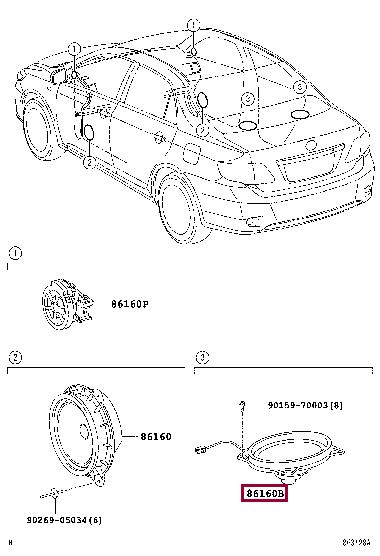 861601A180 Toyota Car Audio Toyota
