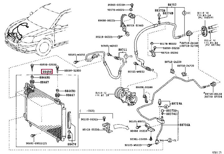 8845005101 Toyota AC Condenser