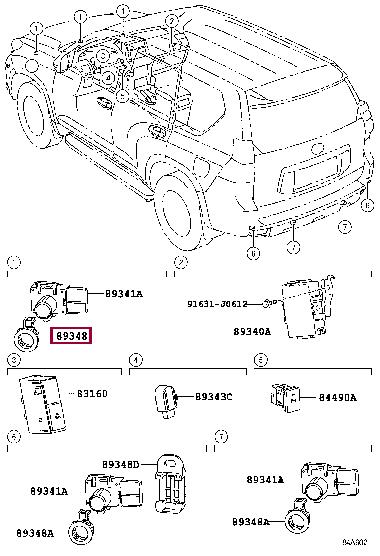 8934833100B1 Toyota RETAINER, ULTRASONIC