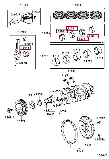 130412202403 Toyota Big-end bearing ki