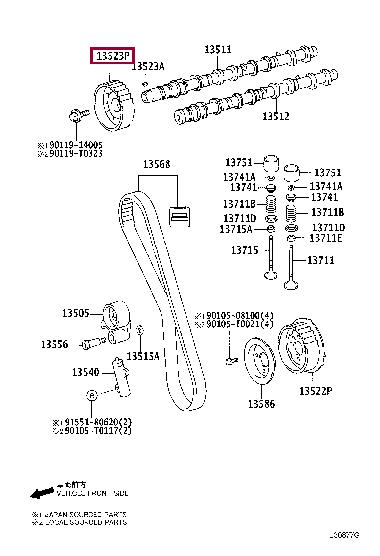1352317010 Toyota Camshaft pulley