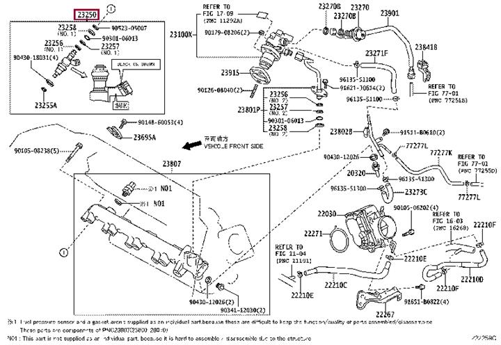 2320929057A0 Toyota Injector fuel
