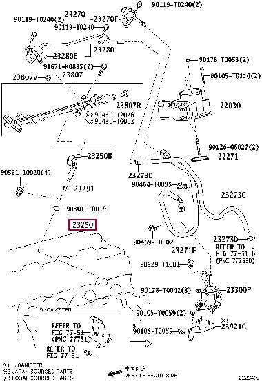 2320979155 Toyota Injector fuel