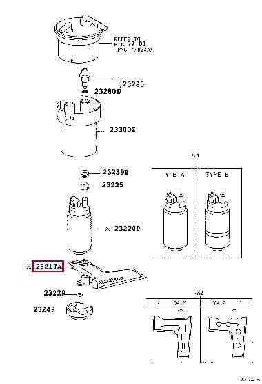 232170D090 Toyota Fuel filter