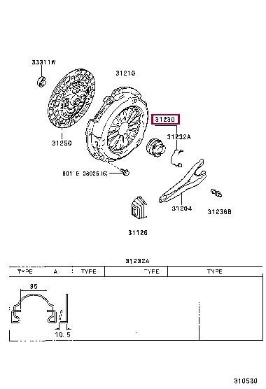 Toyota 31230-53010 Release bearing 3123053010