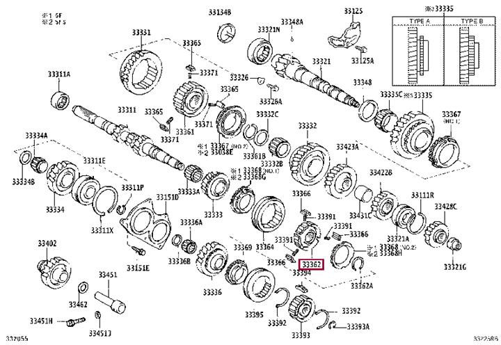 3336212051 Toyota Gear