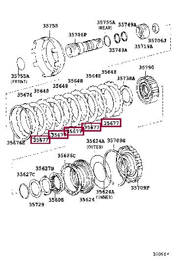 3566730080 Toyota Friction disc