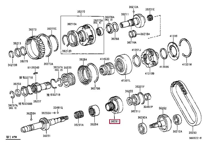 3629160010 Toyota Gear