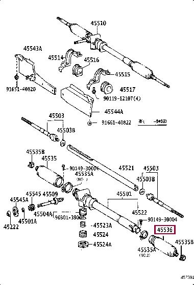 Steering rod boot Toyota 45536-26020