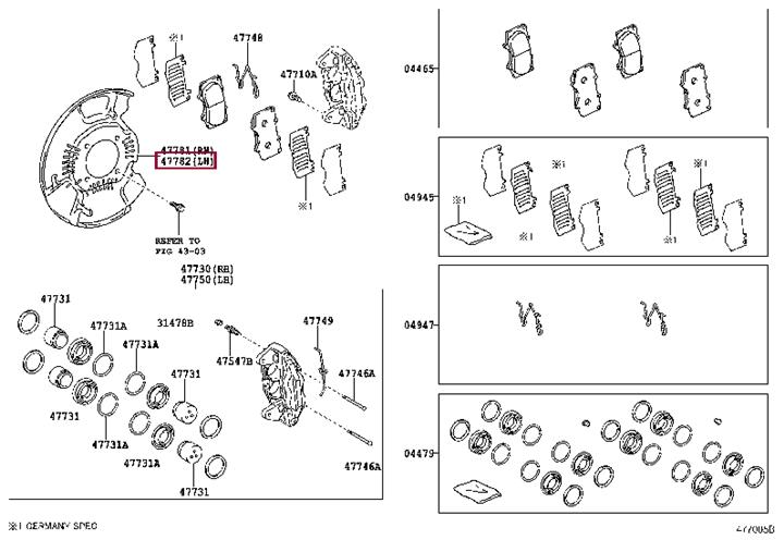 Toyota 47782-60140 COVER DISC BRAKE DU 4778260140 4778260140 Toyota COVER DISC BRAKE DU