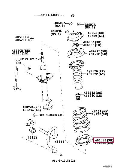 Toyota 48158-33050 Suspension spring front 4815833050