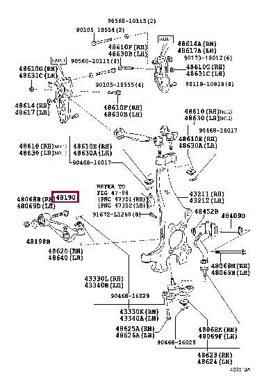 Toyota 48190-50060 Bolt 4819050060 4819050060 Toyota Bolt