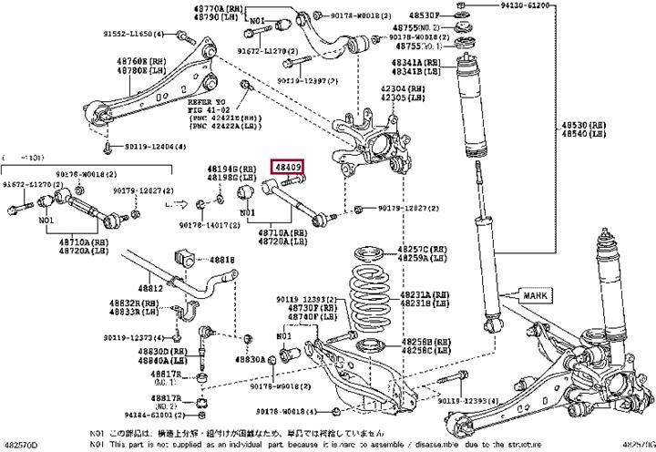Toyota 48409-42030 Bolt 4840942030 4840942030 Toyota Bolt