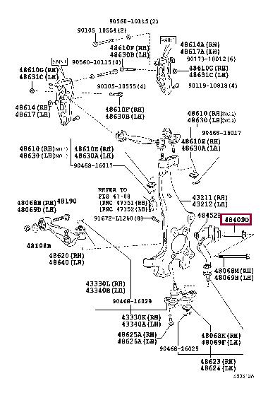 Toyota 48409-50030 Bolt 4840950030 4840950030 Toyota Bolt