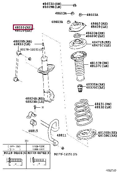 Toyota 48510-80560 Shock absorber assy 4851080560