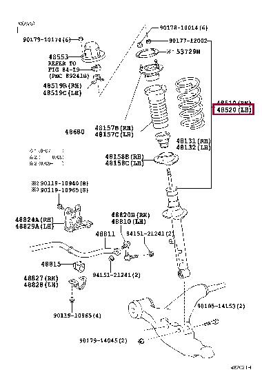Toyota 48520-80174 Shock absorber assy 4852080174
