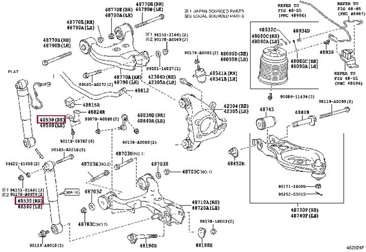Toyota 48530-34051 Shock absorber assy 4853034051