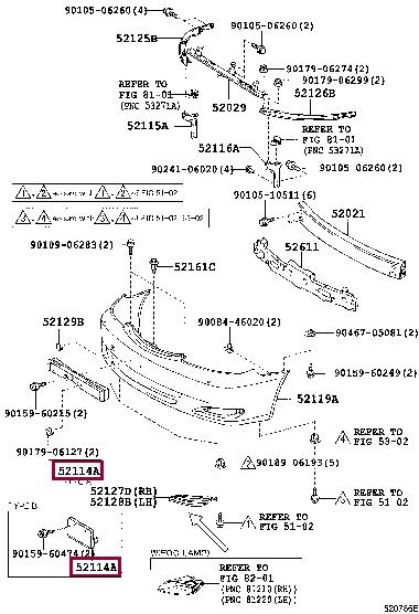 5211433120 Toyota Bracket bumper