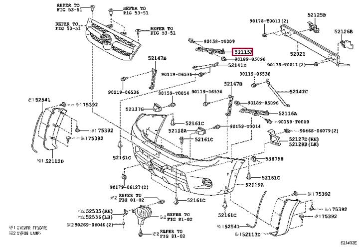 521150K011 Toyota Bracket bumper