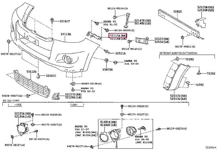 521150K060 Toyota Bracket bumper