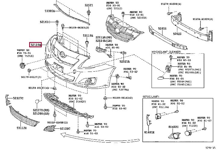5211912962 Toyota Front bumper